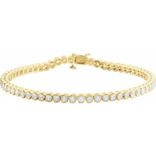 14K Yellow 6 CTW Natural Diamond Line 7 1/4" Bracelet