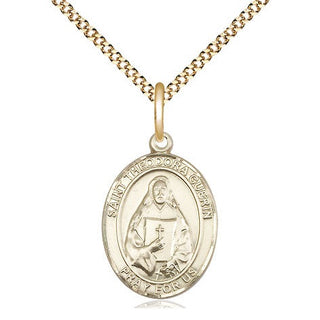 14kt Gold Filled Saint Theodora Medal Religious Jewelry Engraved Catholic Saint Jewelry