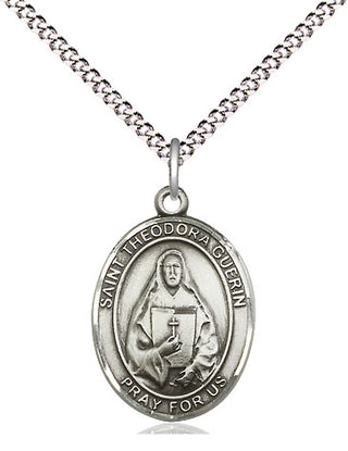 Sterling Silver Saint Theodora Medal Religious Jewelry Engraved Catholic Saint Jewelry
