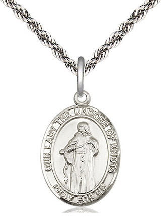Sterling Silver Our Lady of Knots Medal | Medium | Engravable