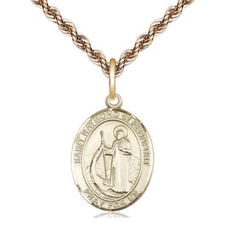 14kt Gold Saint Raymond of Penafort Medal Engraved Catholic Saint Jewelry