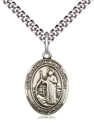 Pewter Saint Raymond of Penafort Medal Religious Jewelry Engraved Catholic Saint Jewelry