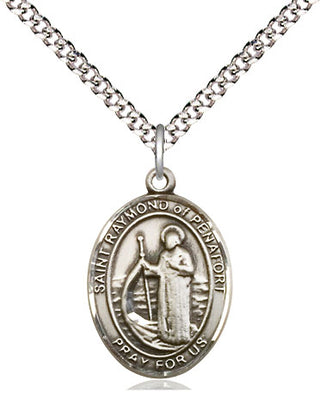 Pewter Saint Raymond of Penafort Medal Religious Jewelry Engraved Catholic Saint Jewelry