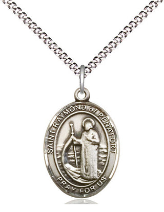 Sterling Silver Saint Raymond of Penafort Medal Religious Jewelry Engraved Catholic Saint Jewelry