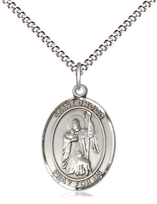 Sterling Silver Saint Drogo Medal Religious Jewelry Engraved Catholic Saint Jewelry