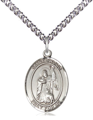 Sterling Silver Saint Drogo Medal Religious Jewelry Engraved Catholic Saint Jewelry