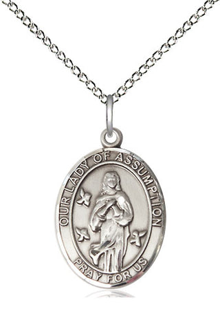 Sterling Silver Our Lady of Assumption Medal | Medium | Engravable