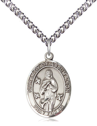 Sterling Silver Our Lady of Assumption Medal | Medium | Engravable
