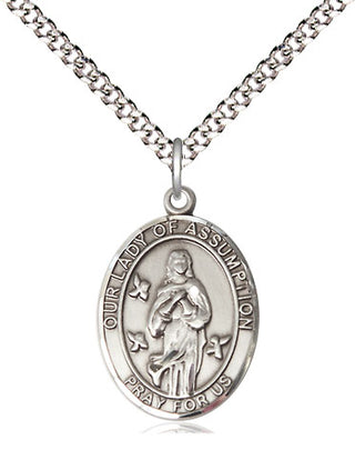 Sterling Silver Our Lady of Assumption Medal | Medium | Engravable