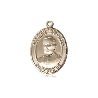 14kt Gold Filled Blessed Miguel Pro Medal Engraved Catholic Saint Jewelry