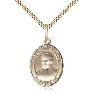 14kt Gold Filled Blessed Miguel Pro Medal Religious Jewelry Engraved Catholic Saint Jewelry