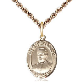 14kt Gold Filled Blessed Miguel Pro Medal Religious Jewelry Engraved Catholic Saint Jewelry