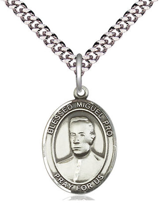 Pewter Blessed Miguel Pro Medal Religious Jewelry Engraved Catholic Saint Jewelry
