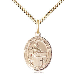14kt Gold Filled Blessed Emilee Doultremont Medal Religious Jewelry Engraved Catholic Saint Jewelry