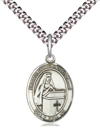 Pewter Blessed Emilee Doultremont Medal Religious Jewelry Engraved Catholic Saint Jewelry