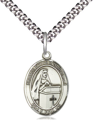 Sterling Silver Blessed Emilee Doultremont Medal Religious Jewelry Engraved Catholic Saint Jewelry