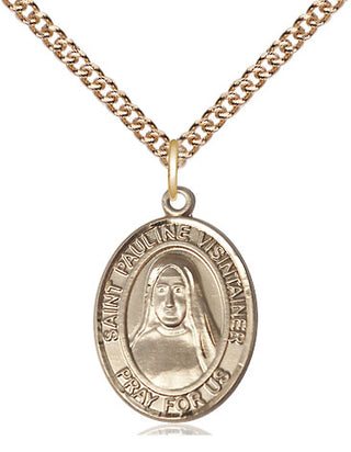 14kt Gold Filled Saint Pauline Visintainer Medal Religious Jewelry Engraved Catholic Saint Jewelry