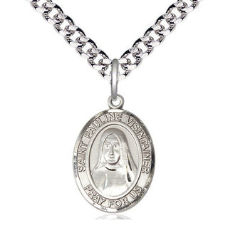 Pewter Saint Pauline Visintainer Medal Religious Jewelry Engraved Catholic Saint Jewelry