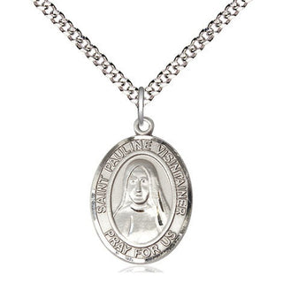 Pewter Saint Pauline Visintainer Medal Religious Jewelry Engraved Catholic Saint Jewelry