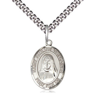 Pewter Saint Pauline Visintainer Medal Religious Jewelry Engraved Catholic Saint Jewelry