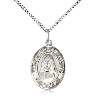 Sterling Silver Saint Pauline Visintainer Medal Religious Jewelry Engraved Catholic Saint Jewelry