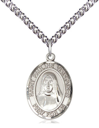 Sterling Silver Saint Pauline Visintainer Medal Religious Jewelry Engraved Catholic Saint Jewelry