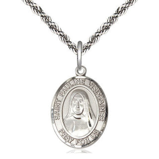 Sterling Silver Saint Pauline Visintainer Medal Religious Jewelry Engraved Catholic Saint Jewelry
