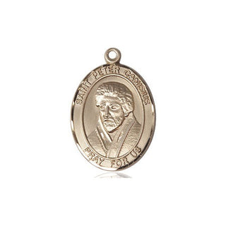 14kt Gold Filled Saint Peter Canisius Medal Engraved Catholic Saint Jewelry