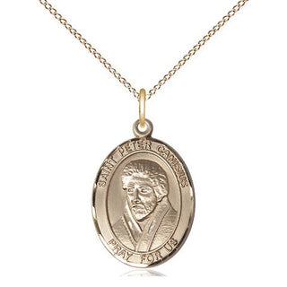 14kt Gold Filled Saint Peter Canisius Medal Religious Jewelry Engraved Catholic Saint Jewelry