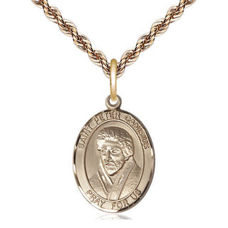14kt Gold Filled Saint Peter Canisius Medal Religious Jewelry Engraved Catholic Saint Jewelry