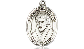 Pewter Saint Peter Canisius Medal Engraved Catholic Saint Jewelry