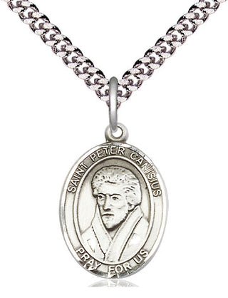 Pewter Saint Peter Canisius Medal Religious Jewelry Engraved Catholic Saint Jewelry