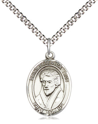 Pewter Saint Peter Canisius Medal Religious Jewelry Engraved Catholic Saint Jewelry