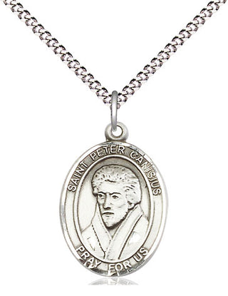 Sterling Silver Saint Peter Canisius Medal Religious Jewelry Engraved Catholic Saint Jewelry