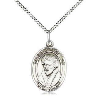 Sterling Silver Saint Peter Canisius Medal Religious Jewelry Engraved Catholic Saint Jewelry