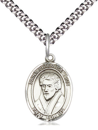 Sterling Silver Saint Peter Canisius Medal Religious Jewelry Engraved Catholic Saint Jewelry