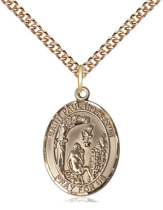 14kt Gold Filled Paul the Hermit Medal Religious Jewelry Engraved Catholic Saint Jewelry