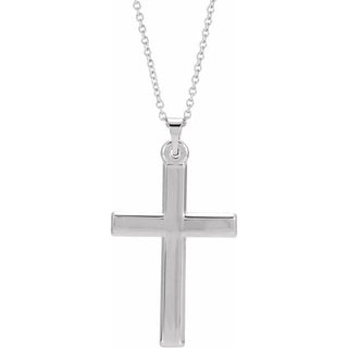 Platinum Cross 18" Necklace 