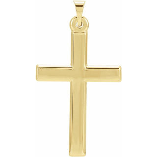 14K Yellow Cross Pendant 