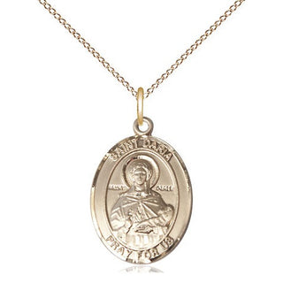 14kt Gold Saint Daria Medal Engraved Catholic Saint Jewelry