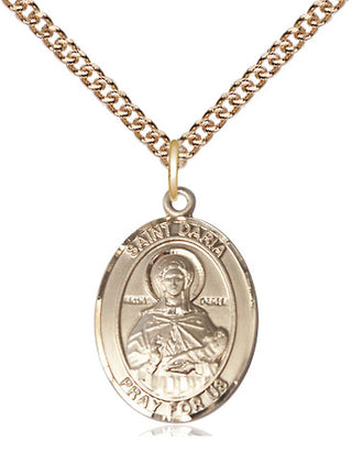 14kt Gold Saint Daria Medal Engraved Catholic Saint Jewelry