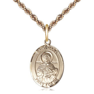 14kt Gold Saint Daria Medal Engraved Catholic Saint Jewelry