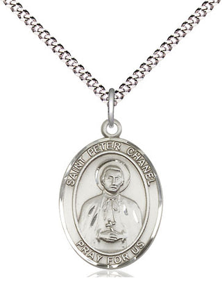 Pewter Saint Peter Chanel Medal Religious Jewelry Engraved Catholic Saint Jewelry