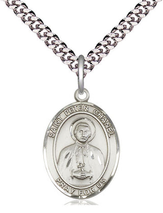 Pewter Saint Peter Chanel Medal Religious Jewelry Engraved Catholic Saint Jewelry