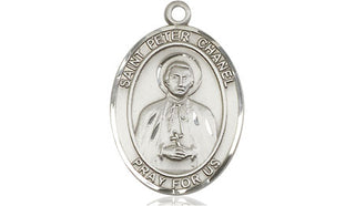 Sterling Silver Saint Peter Chanel Medal Religious Jewelry Engraved Catholic Saint Jewelry