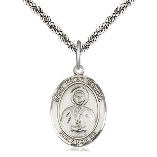 Sterling Silver Saint Peter Chanel Medal Religious Jewelry Engraved Catholic Saint Jewelry