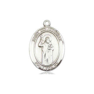 Pewter Saint Columbkille Medal Engraved Catholic Saint Jewelry