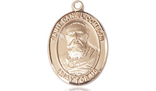 14kt Gold Saint Daniel Comboni Medal Engraved Catholic Saint Jewelry