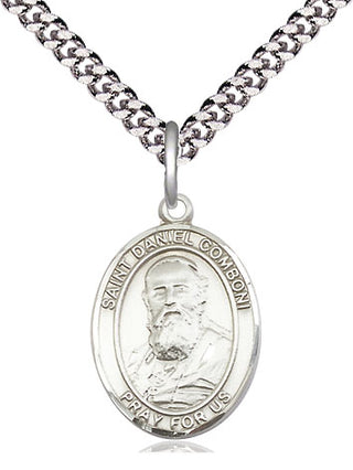Pewter Saint Daniel Comboni Medal Religious Jewelry Engraved Catholic Saint Jewelry