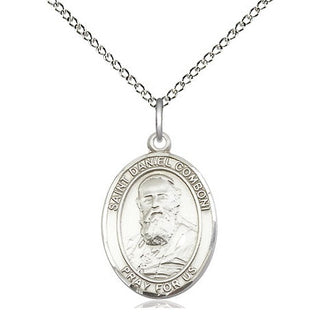 Sterling Silver Saint Daniel Comboni Medal Religious Jewelry Engraved Catholic Saint Jewelry